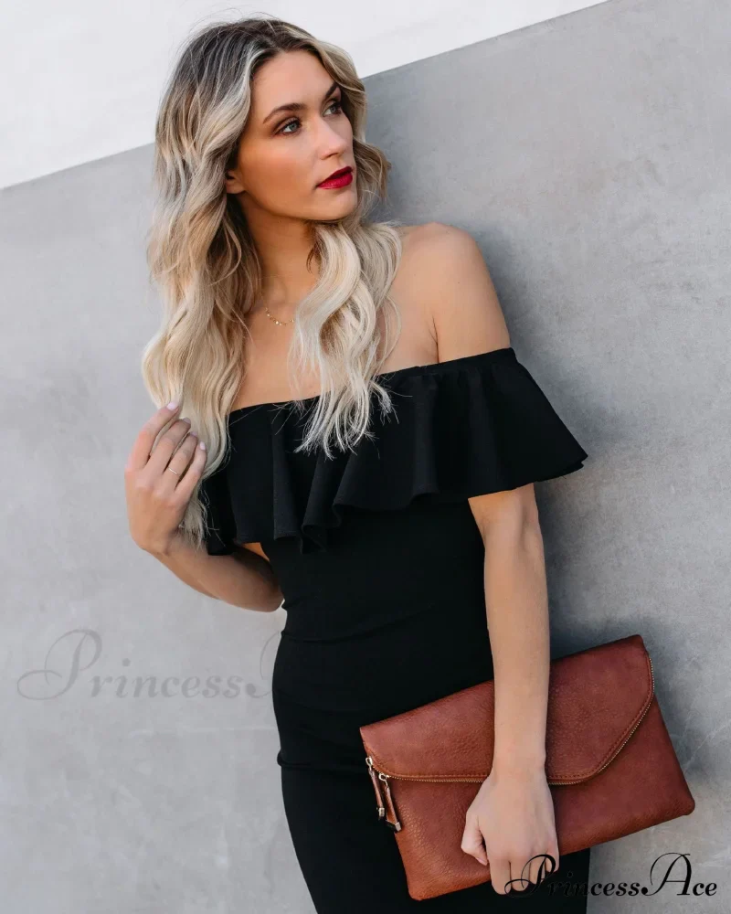 A Stylish Affair Charming Ruffled Midi Dress - Image 2