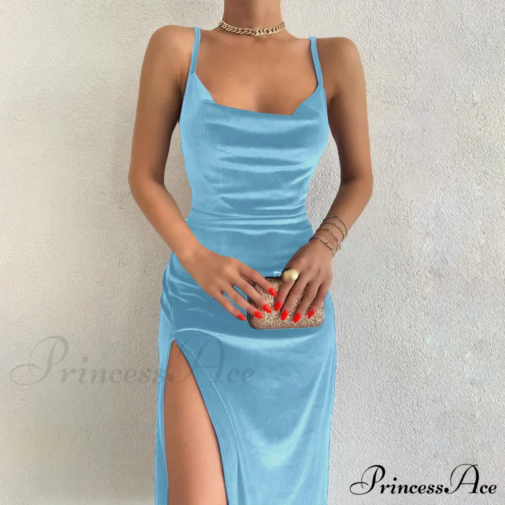 Festive Cheer Velvet Charming Slit Midi Dress - Image 5