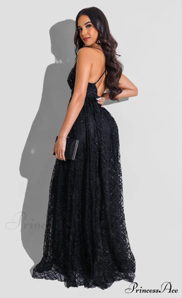 Morgan Formal Stylish Flocked Velvet Dress - Image 2