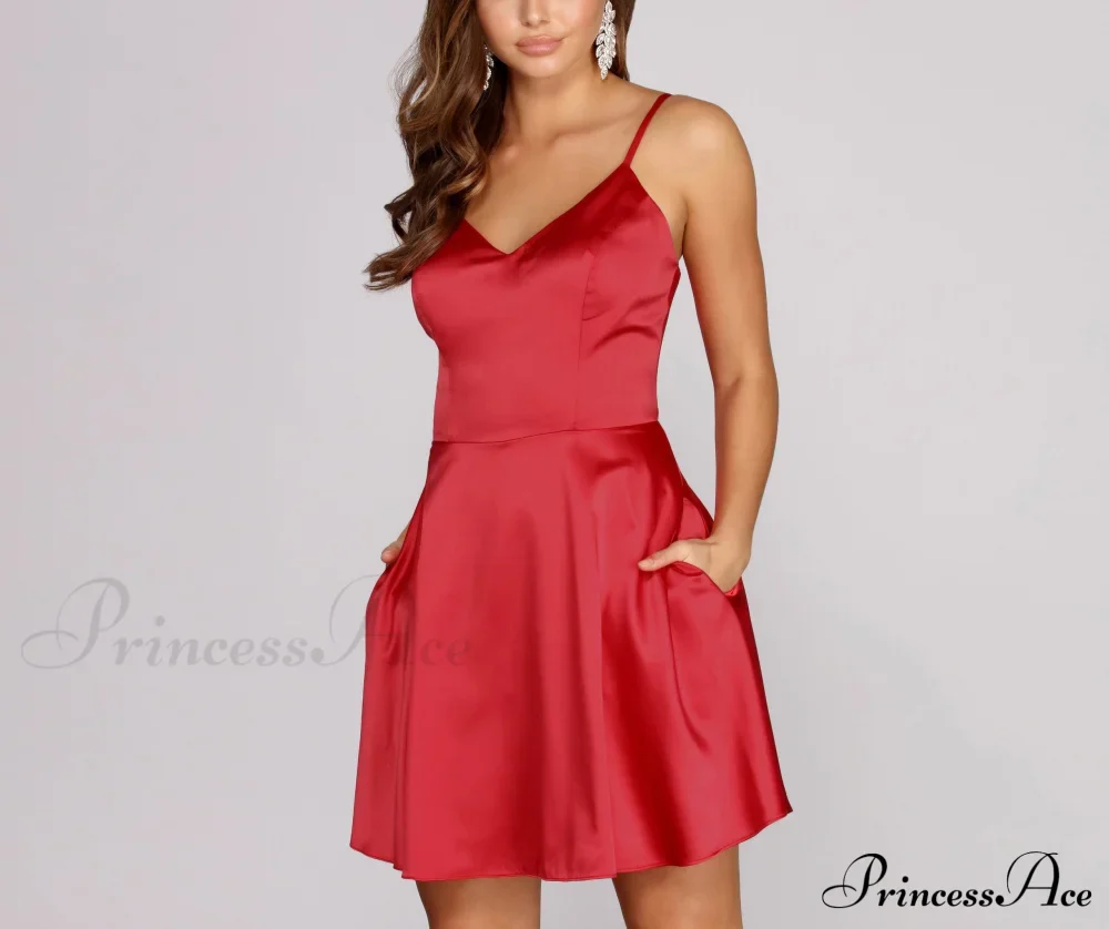 Emme Satin Stylish Party Dress - Image 13