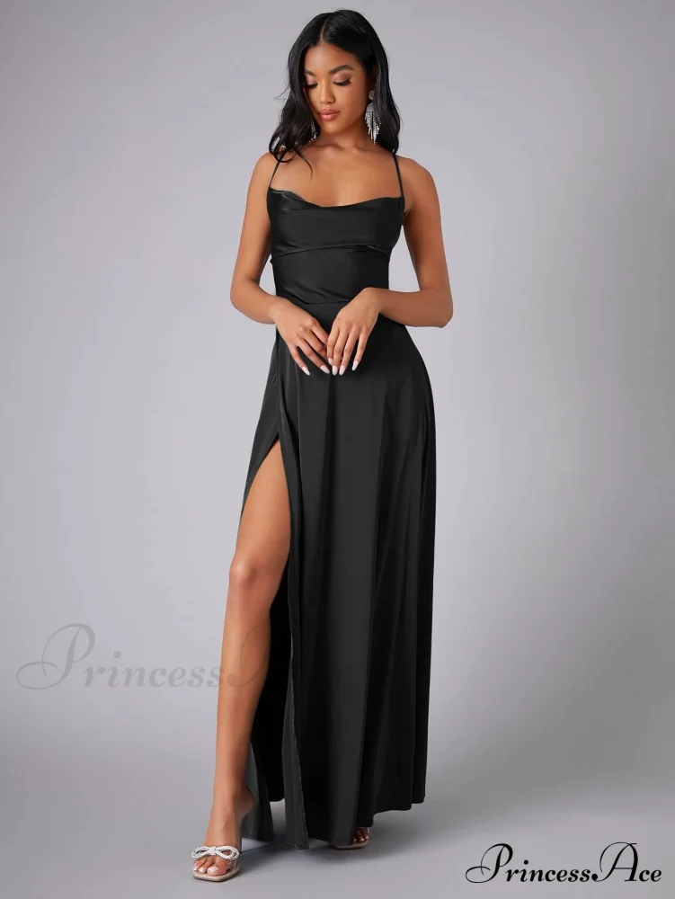 Abigail Ruched Stylish Satin Mermaid Dress - Image 3