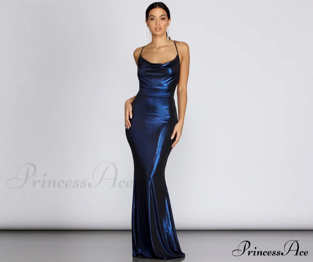 Jenna Metallic Stylish Goddess Maxi Dress