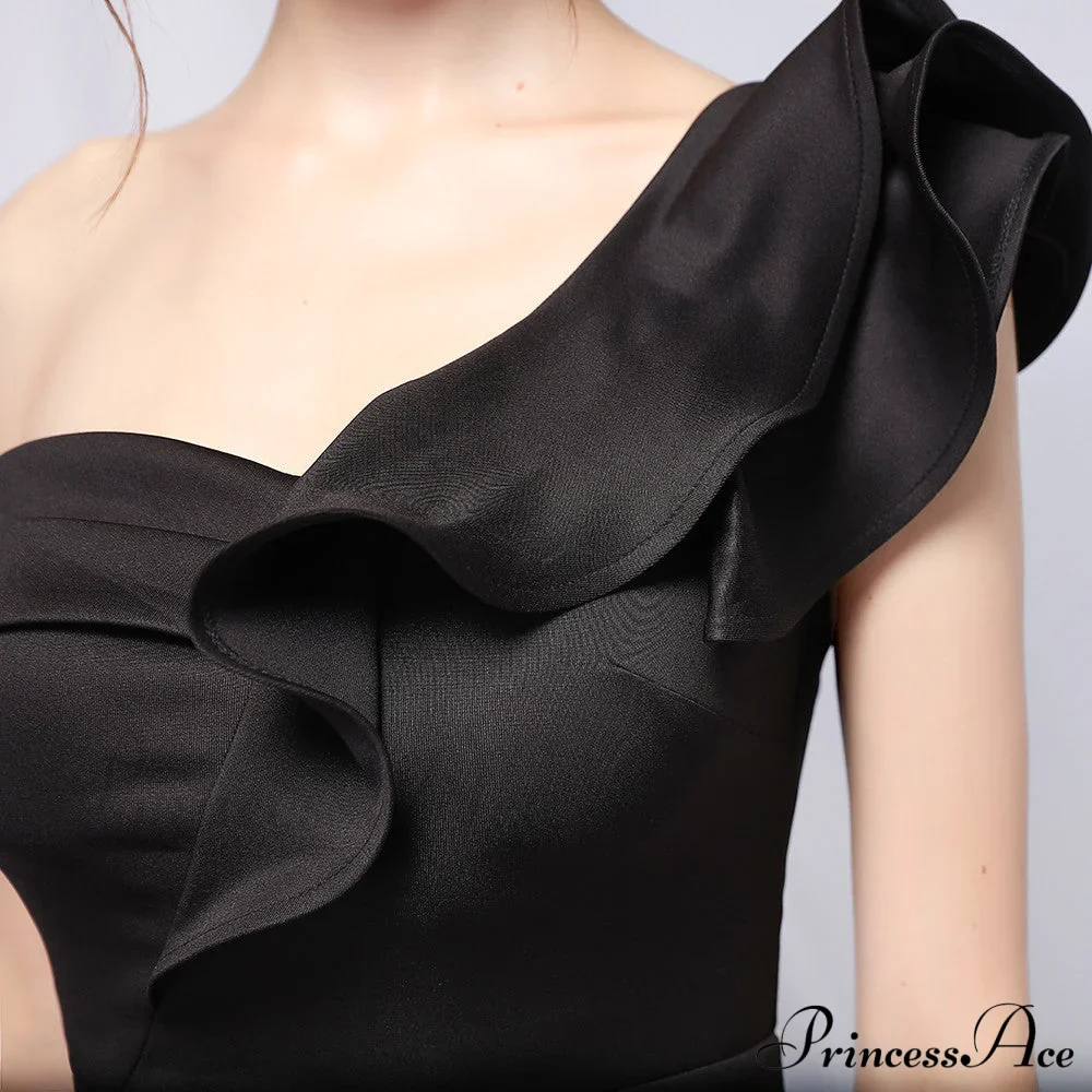 Delana Formal One Charming Shoulder Satin Dress - Image 10