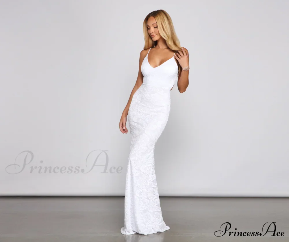Zenaida Formal Sleeveless Charming Lace Mermaid Dress