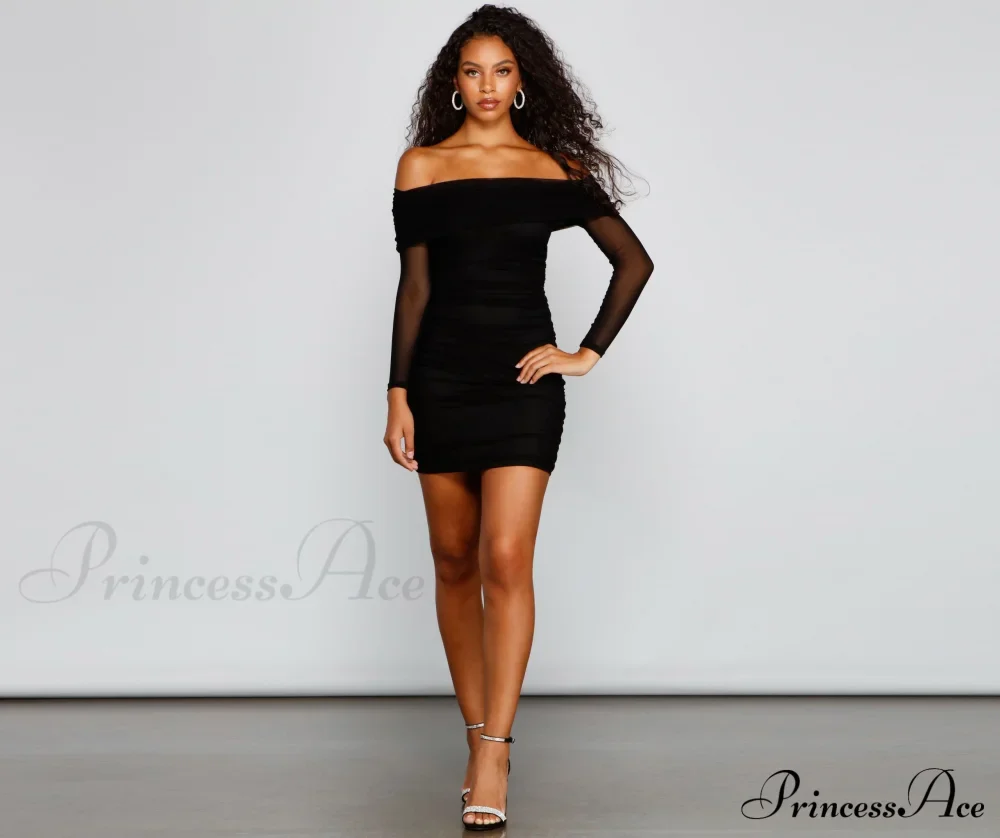 Chic Moment Mesh Charming Bodycon Mini Dress - Image 4