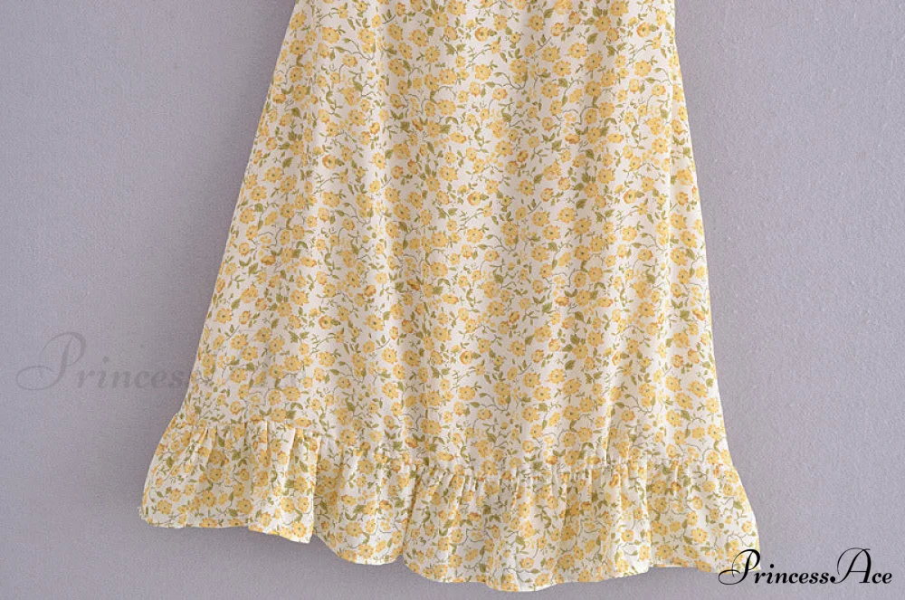 Charming Ditsy Floral Charming Ruffled Mini Dress - Image 5