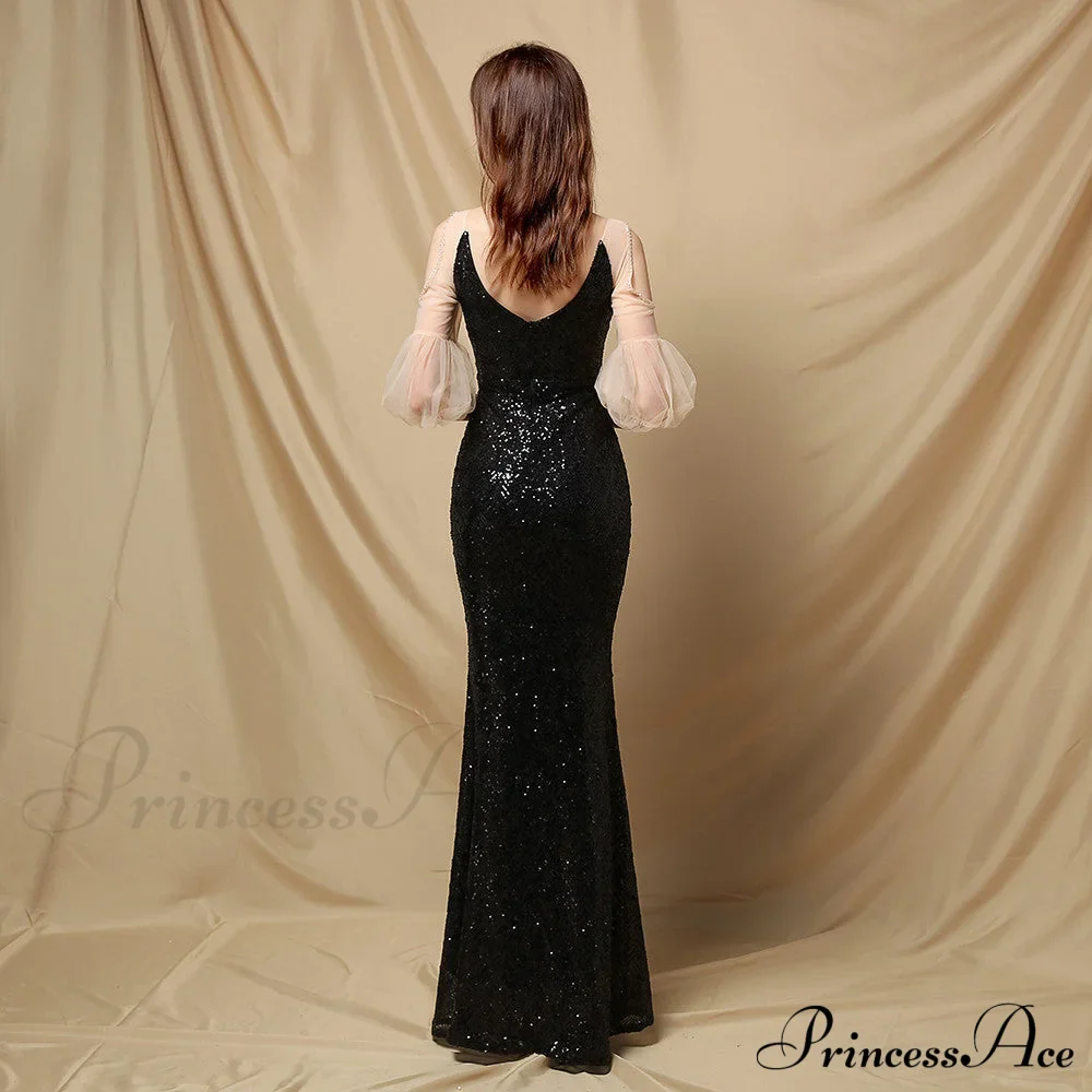 Quinn Sequin Scroll Charming Puff Sleeve Dress - Image 8