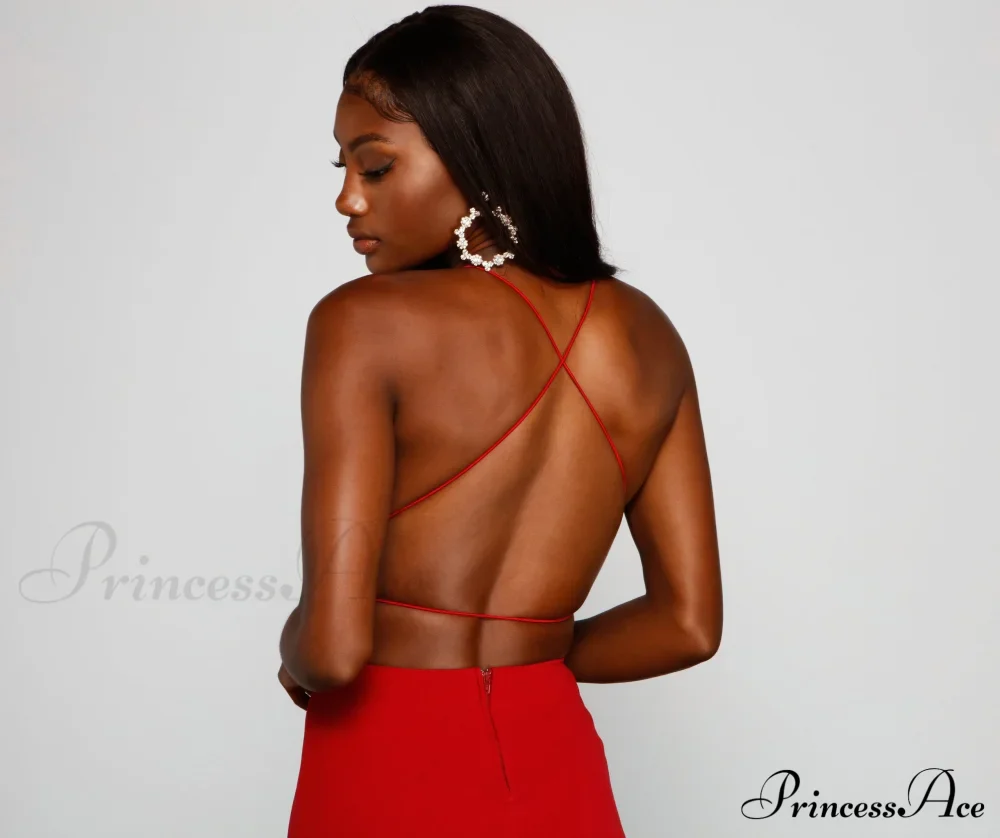 Jolie Formal High Charming Slit A-Line Dress - Image 3