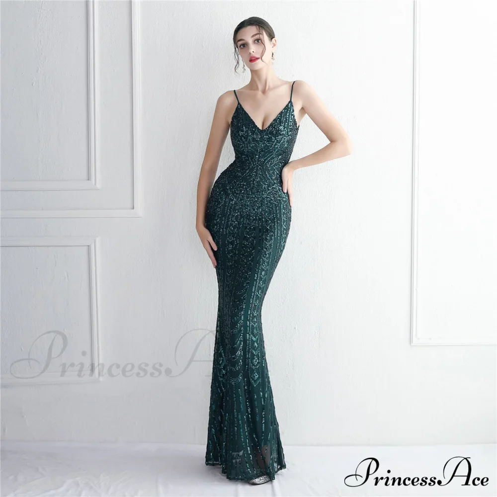 Taisia Formal Stylish Sequin Scroll Dress - Image 12
