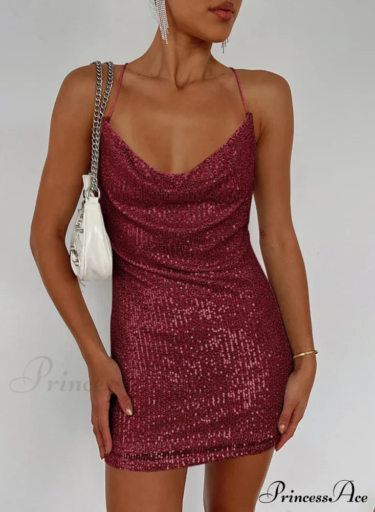 Stunning Sparkle Stylish Rhinestone Mini Dress - Image 16