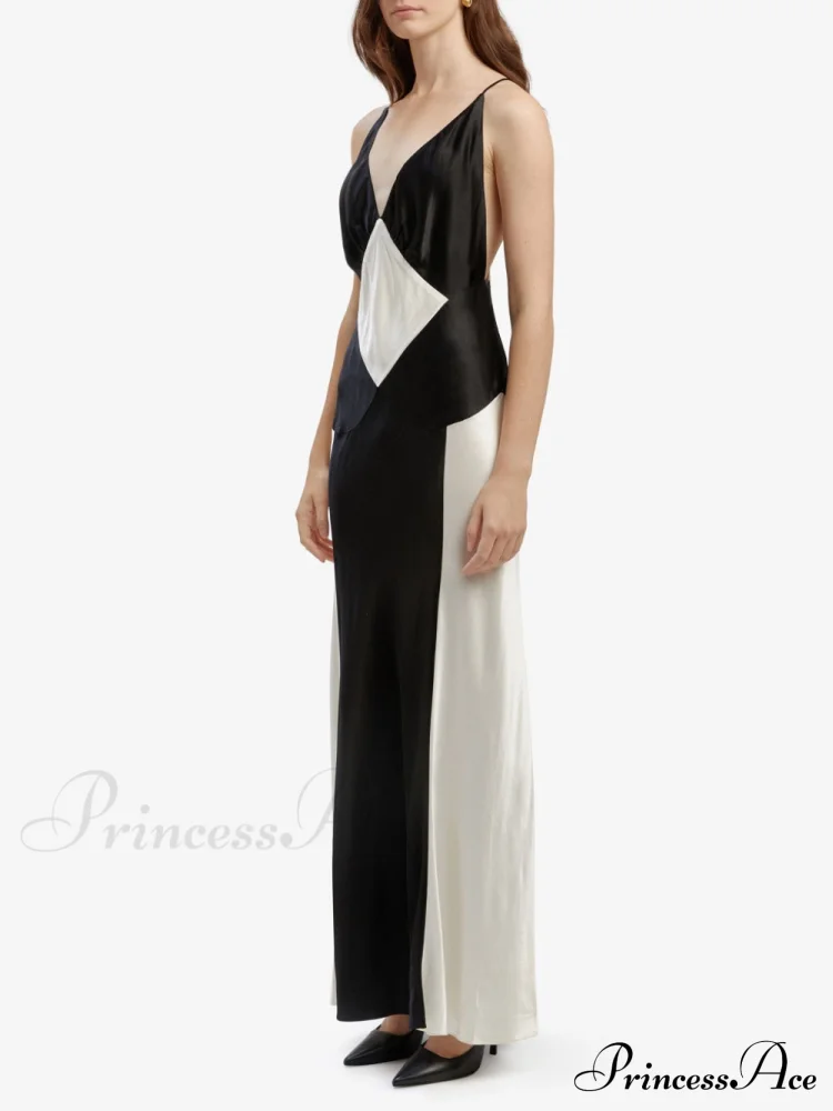 Black Ivory Stylish Contrast Maxi Dress - Image 5