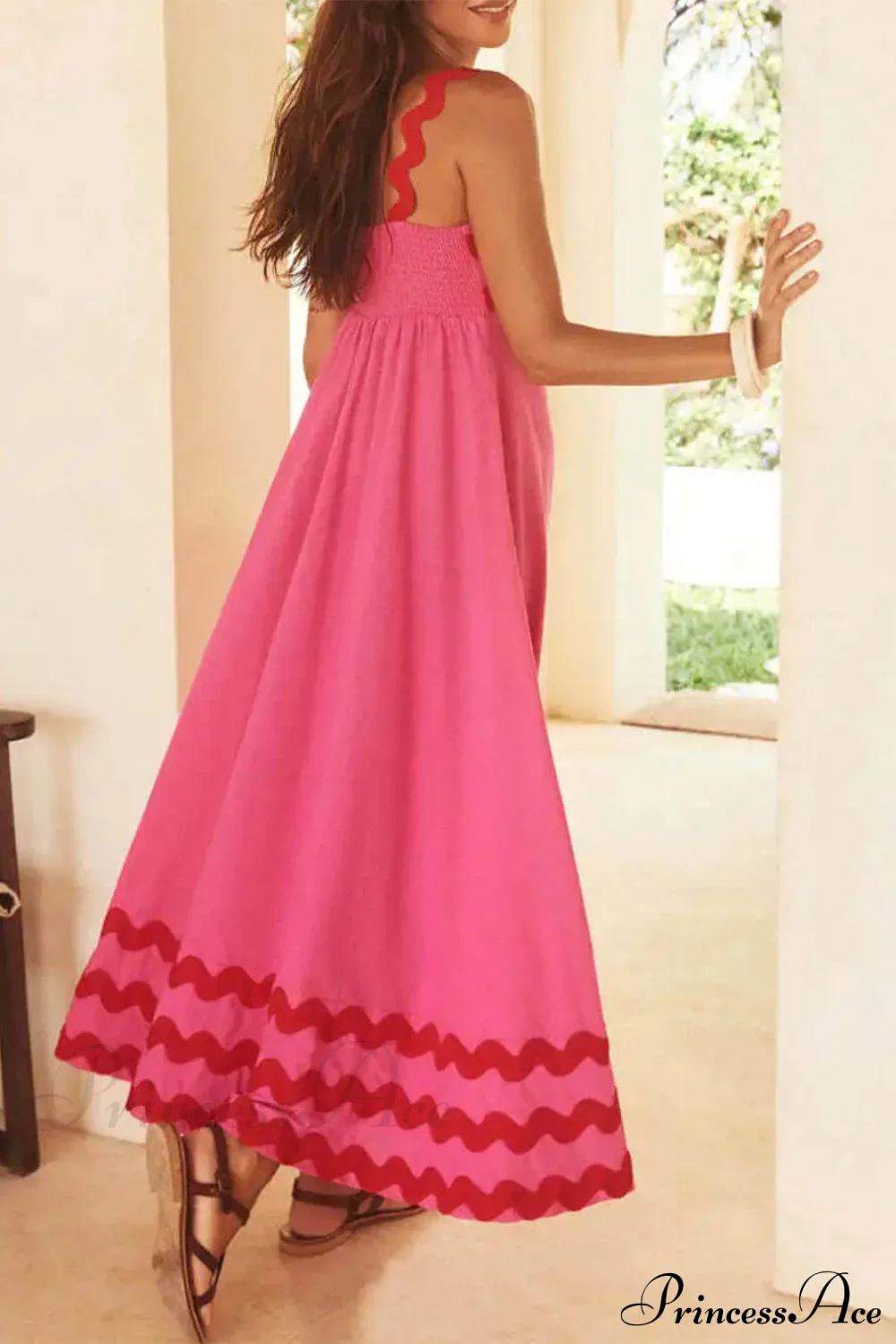 Square Neck Stylish Strap Maxi Dress - Image 4