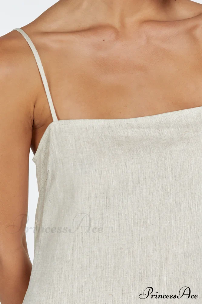 Jem Natural Stylish Linen Maxi Dress - Image 5