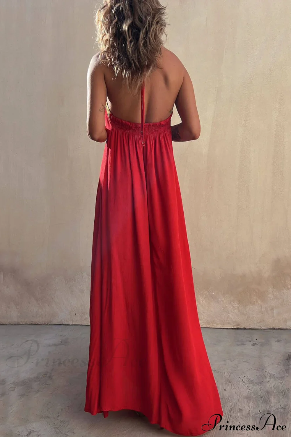 Halter Neck Casual Charming Resort Maxi Dress - Image 6