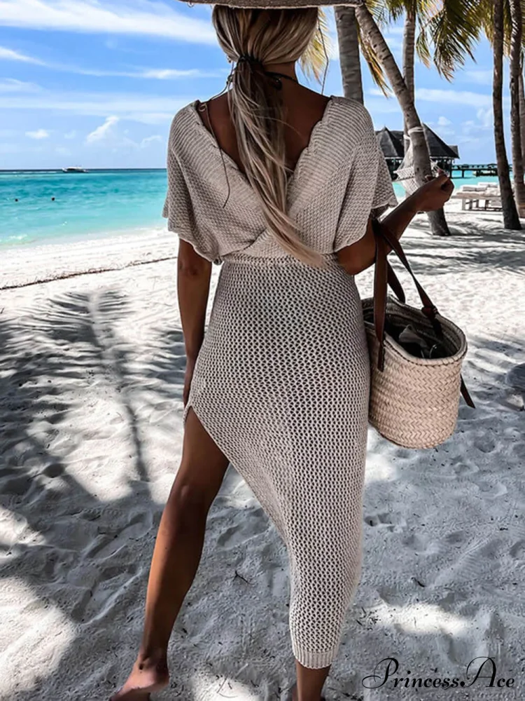Knitted Seaside Resort Cover Up DressB - Image 3