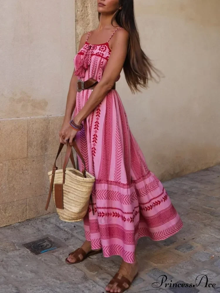 Ethnic Style Crochet Patchwork Knitted Maxi Dress - Image 4