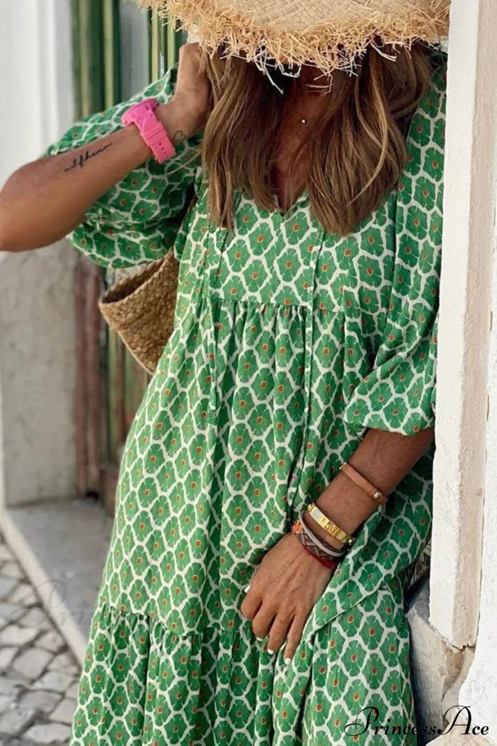Bohemian Printed Maxi Dress - Image 2