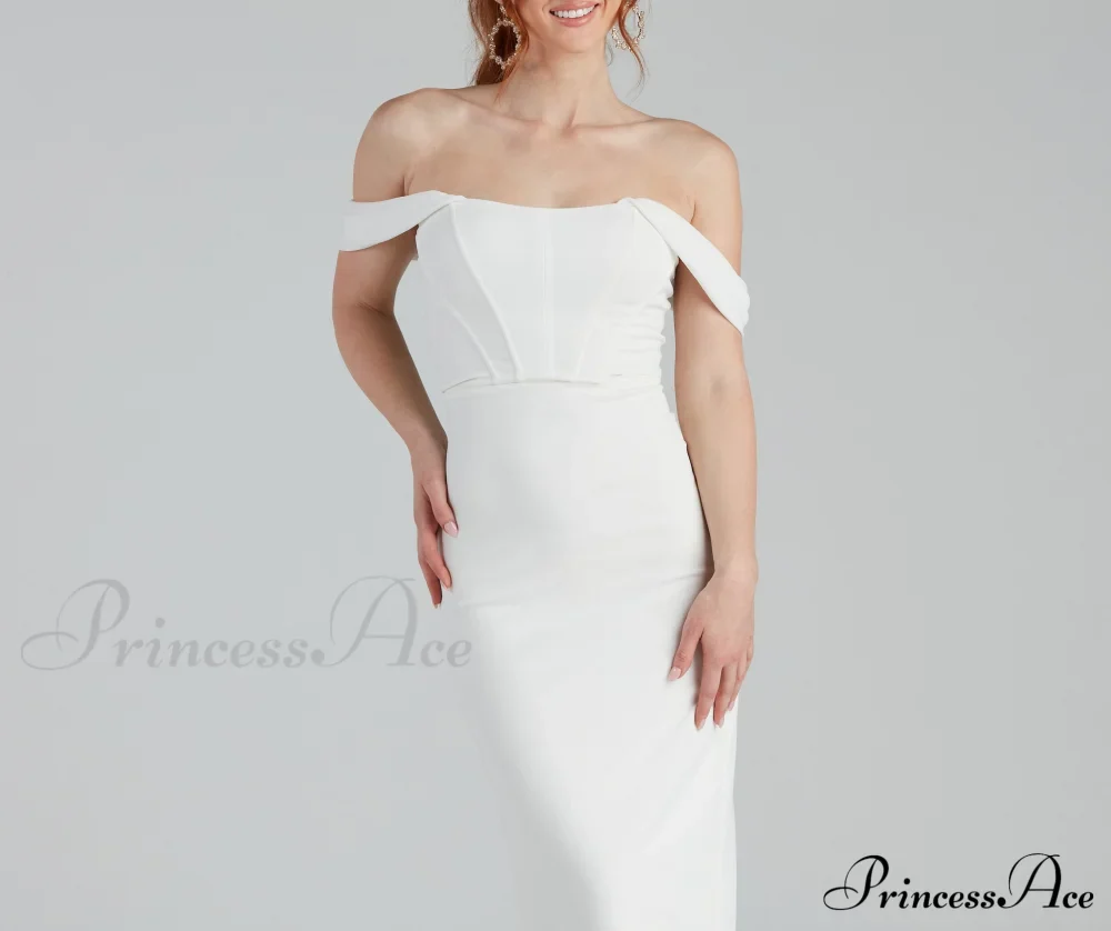 Sheila Crepe Corset Charming Midi Formal Dress - Image 3