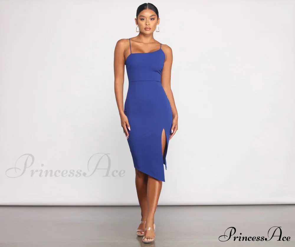 She's Got That Chic Graceful Style Crepe Midi Dress - Image 5