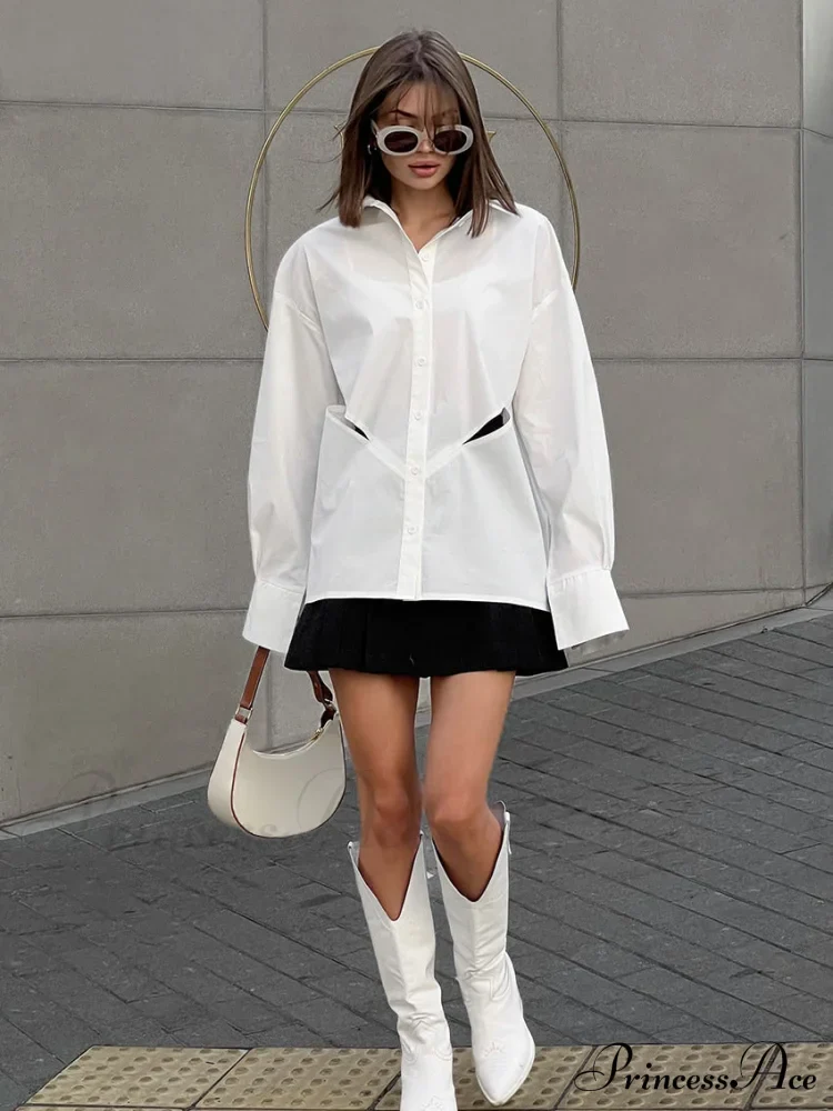 Essential Cutout Graceful Button Down Shirt