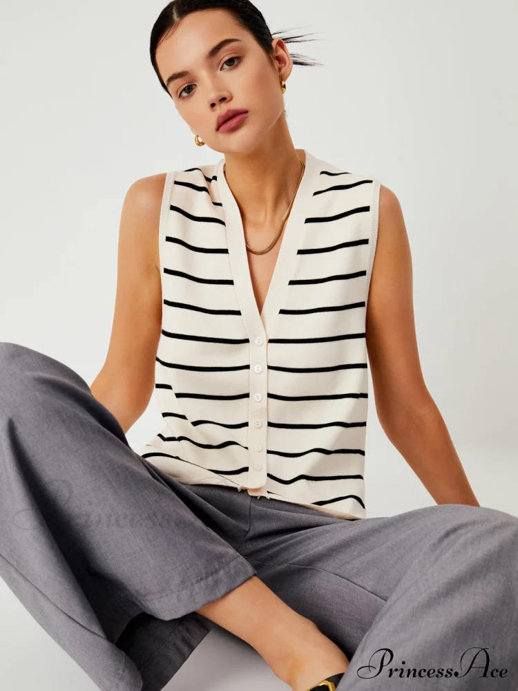 Effortless Charming Stripe Vest