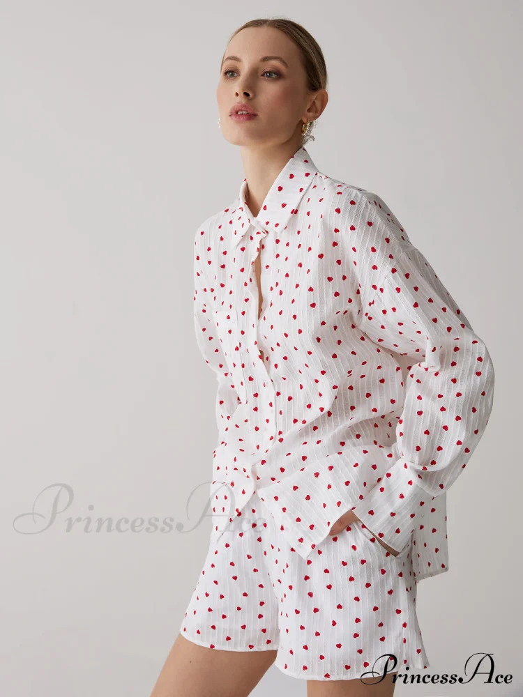 Cotton Sweetheart Striped Trendy Soft Short Set