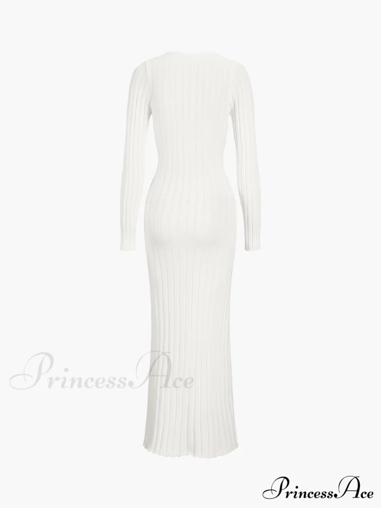 Coastal Allure Knotted Trendy Long Sweater Dress - Image 7
