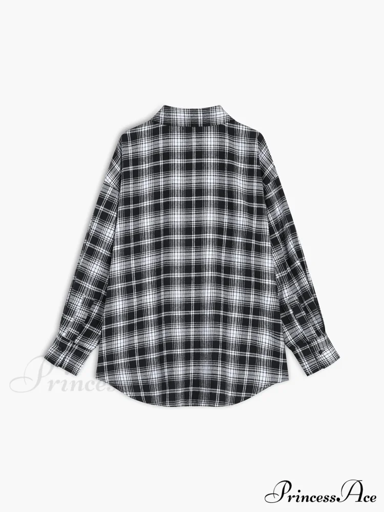 Checkered Charming Oversized Shirt - Image 4
