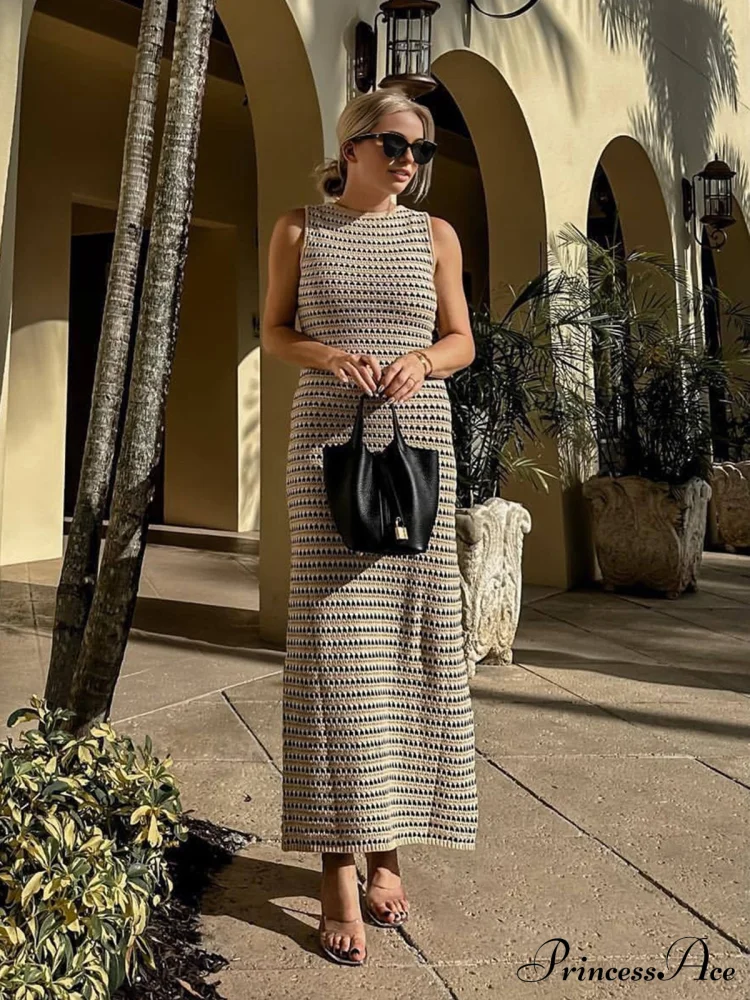 Bohemian Knit Graceful Long Dress
