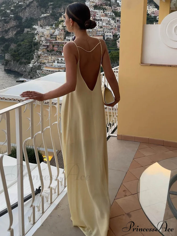 Backless Vacation Graceful Long Dress - Image 2