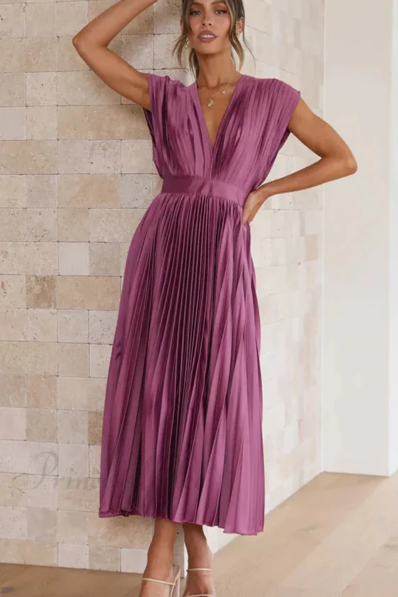 Female Loose Zipper Trendy Pleated Party Dress - Image 10