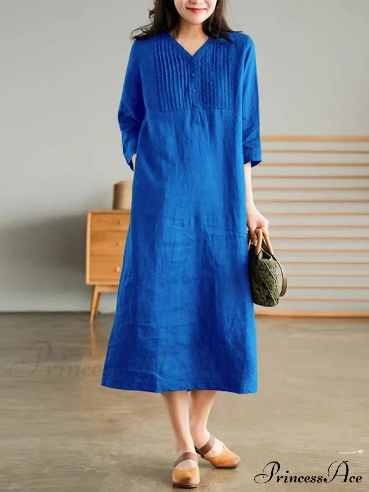 Cotton and Graceful Linen Dress - Image 5