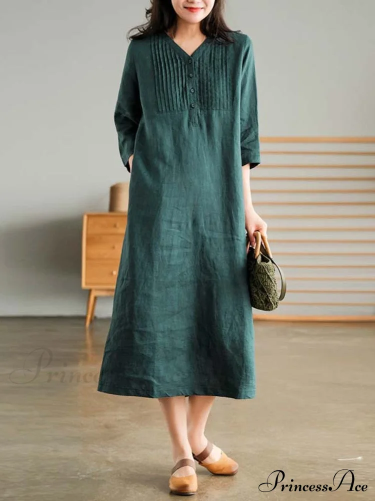 Cotton and Graceful Linen Dress - Image 6