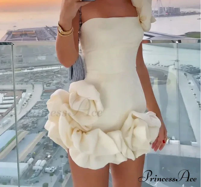 One-Shoulder Tube Top Mini Dress
