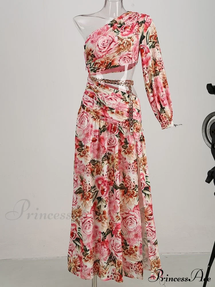 Print Short Sleeve Trendy Drawstring Ruched Party Dress - Image 6