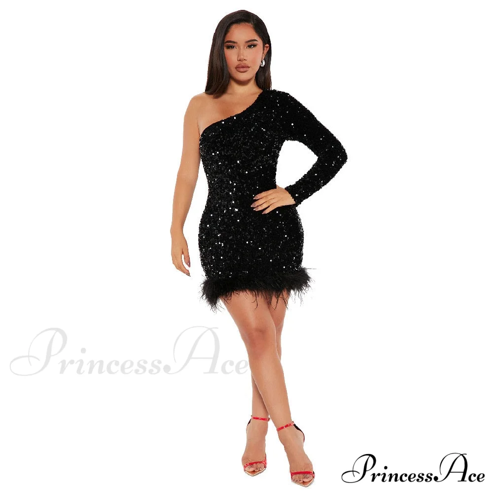 Sexy Luxury High Trendy Waist Short Dress - Image 8