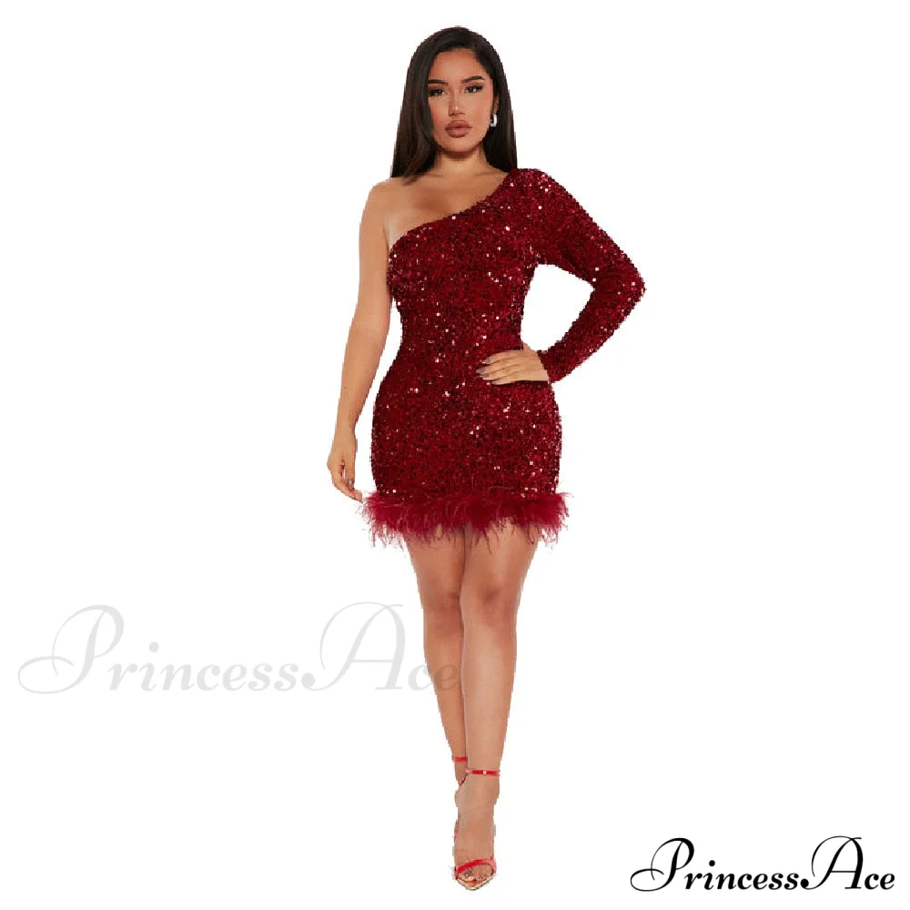 Sexy Luxury High Trendy Waist Short Dress - Image 9