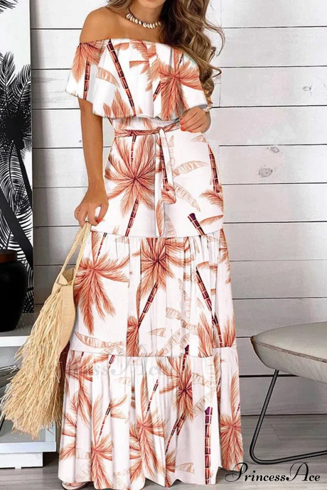 Elegant Bandeau Graceful Floral Maxi Dress - Image 8