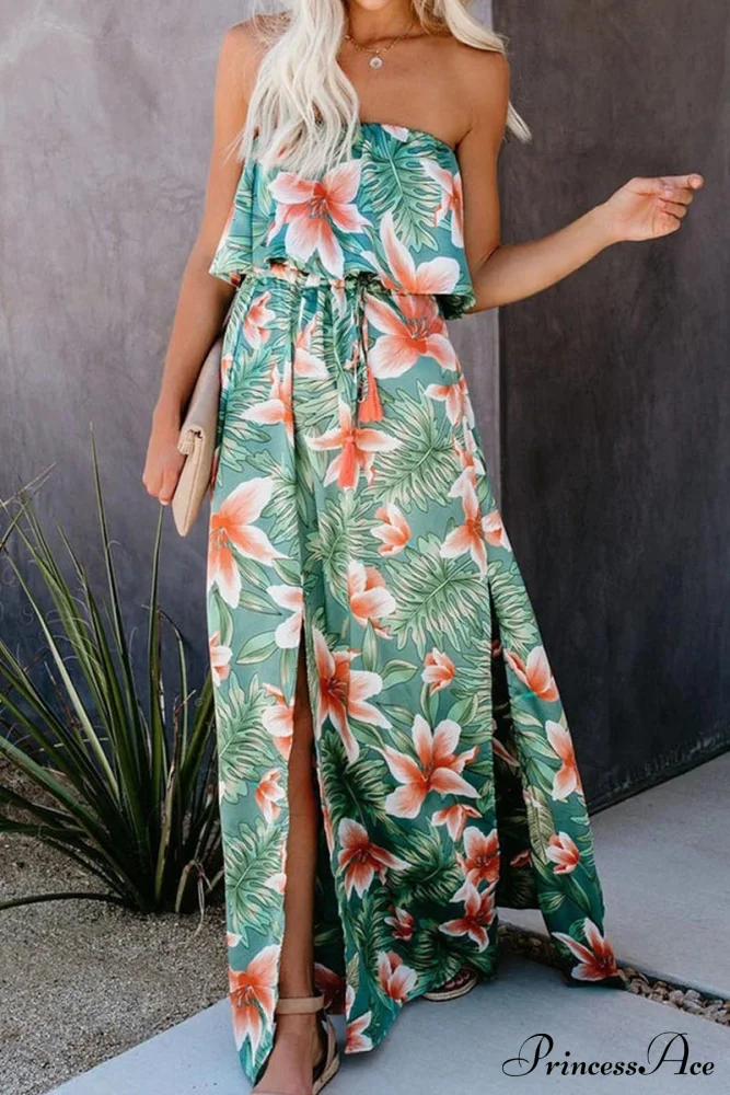 High Waist Off-shoulder Trendy Lace Maxi Dress - Image 5