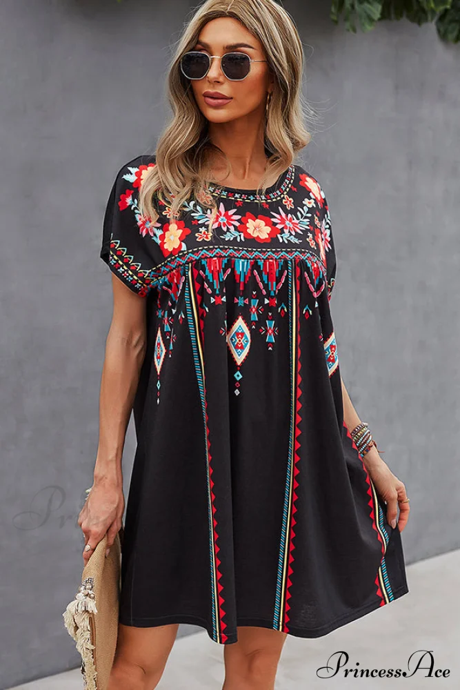 Fashion Polka Dot Print Modern Halter Neck Casual Dress