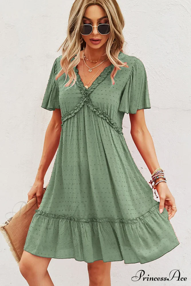 Bohemian Floral Print Trendy Casual Mini Dress