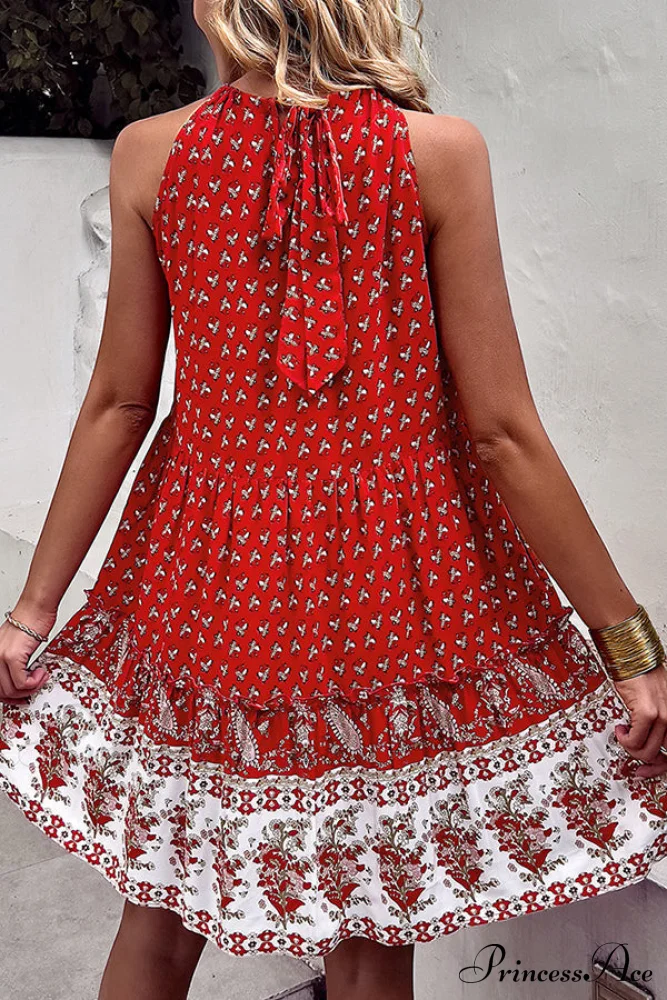 Fashion Floral Print Trendy Casual Mini Dress - Image 6
