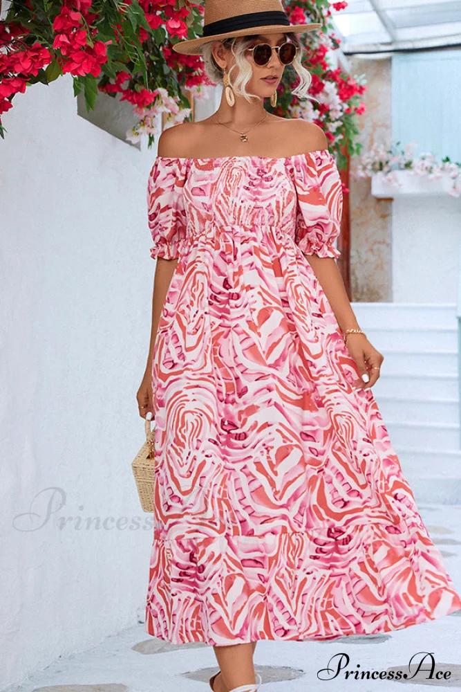 Floral Print Off Shoulder Modern Lace Up Mini Dress - Image 3