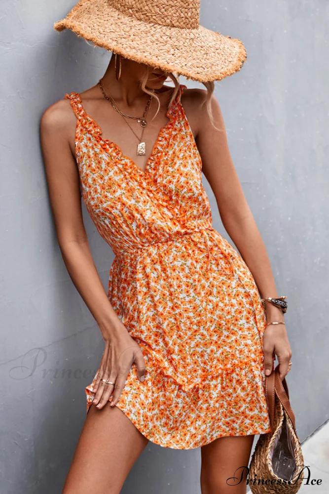 Fashion Off The Shoulder Modern Floral Print Mini Dress - Image 2