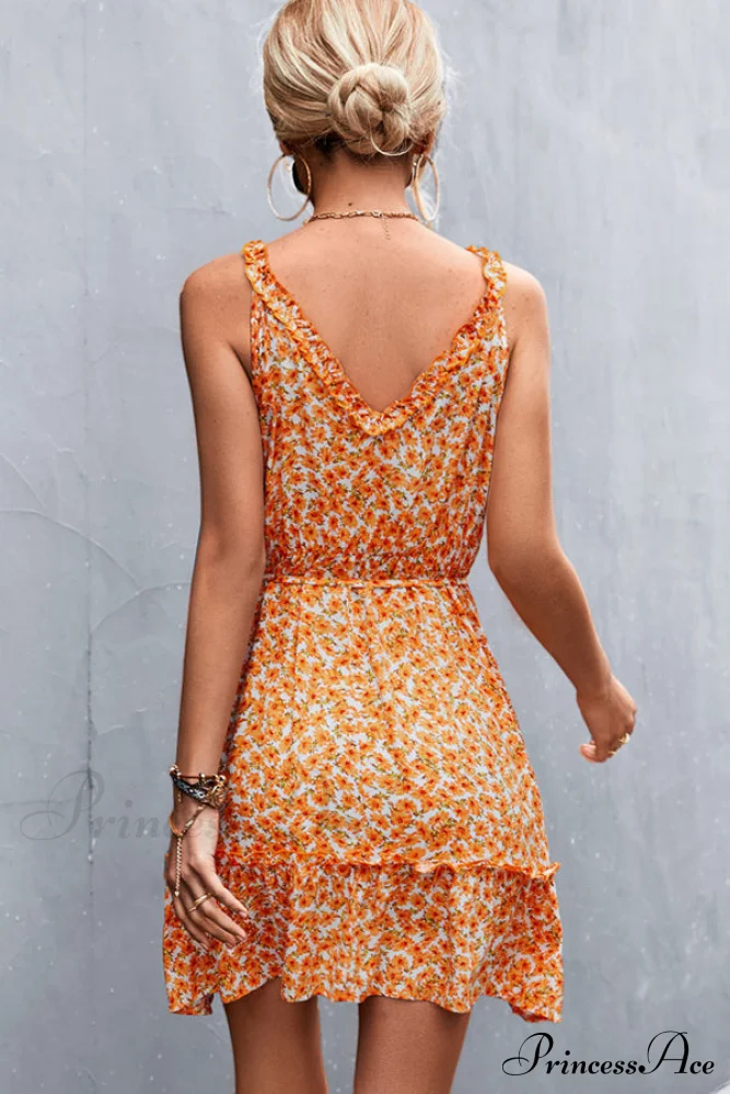 Fashion Off The Shoulder Modern Floral Print Mini Dress - Image 5