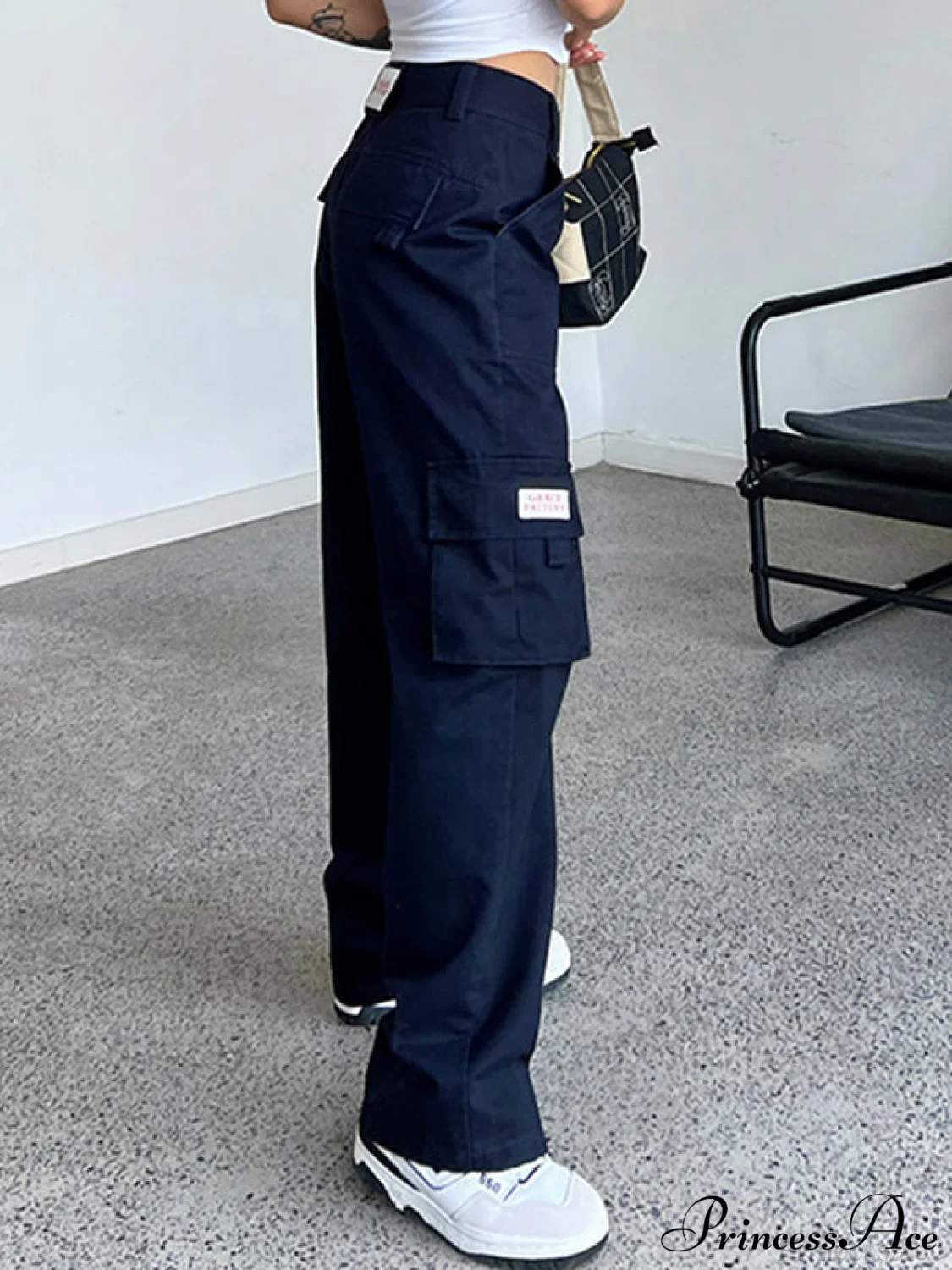 Fold Over Buckle Trendy Belt Denim Jean - Image 6
