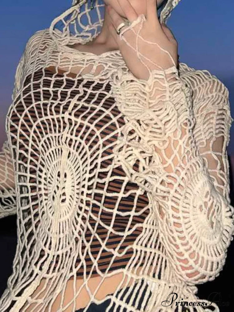 Trendy Distressed Design Loose White Top - Image 6
