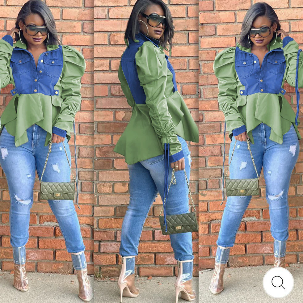 Denim Blouse with Classic and Chic Design