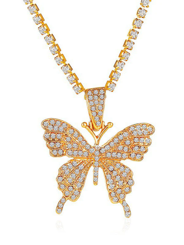 Rhinestone Butterfly Halter Trendy Asymmetric Crop Cami Top - Image 6