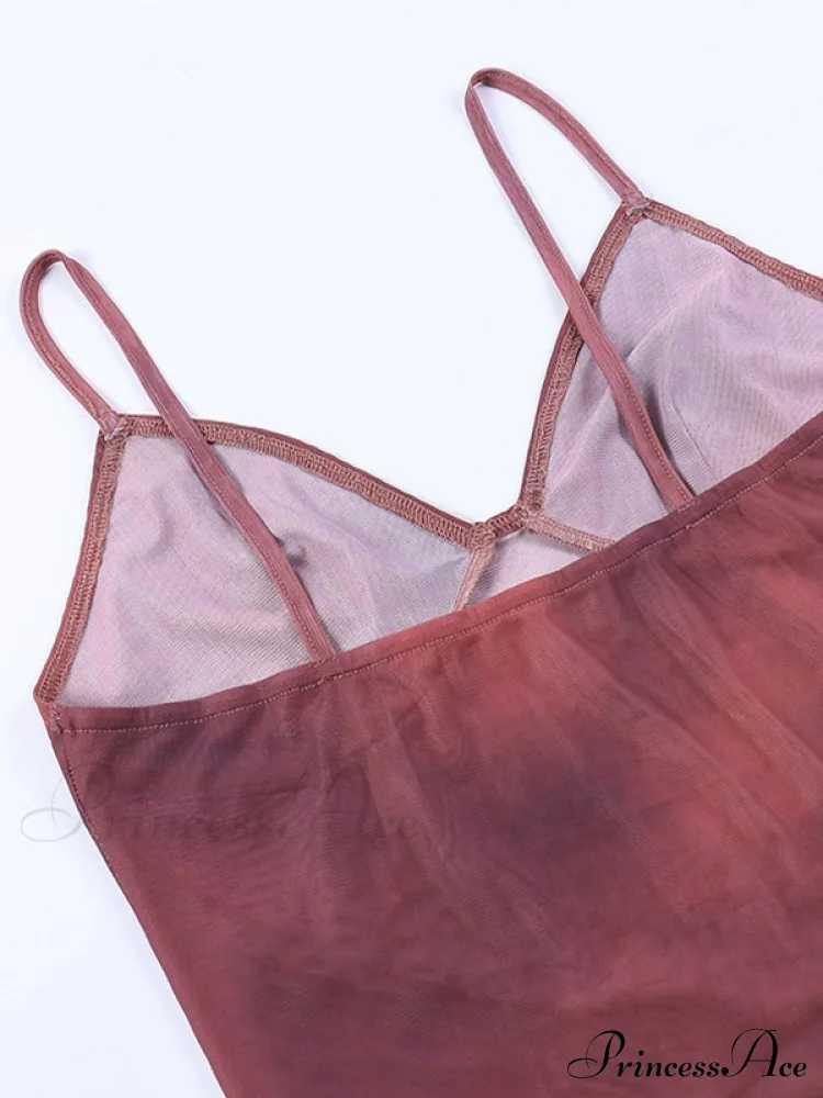 Cross Over Halter Trendy Mesh Crop Cami Top - Image 7